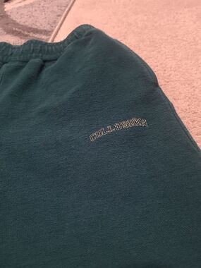 Collusion Embroidered Sweatshorts in Deep Teal XS
